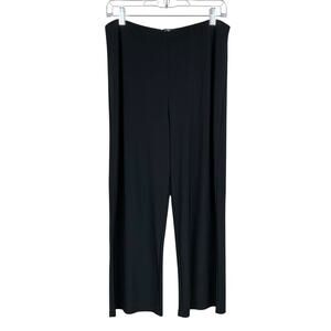 Sympli Pants Black Pull On High Rise Stretchy Straight Leg Women's 12